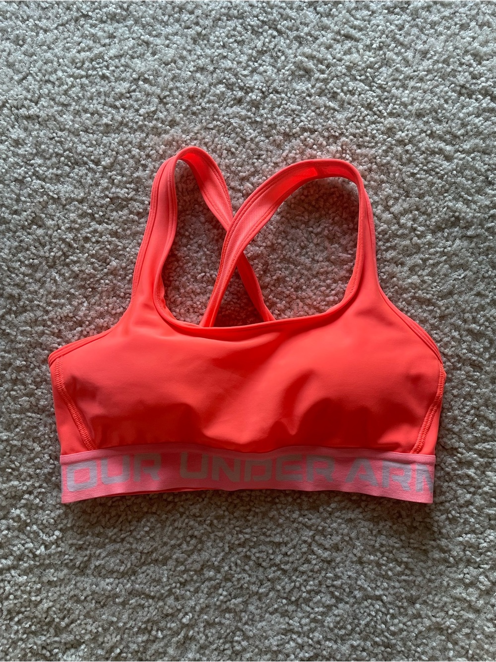 Under Armour Bright Orange Racerback Sports Bra